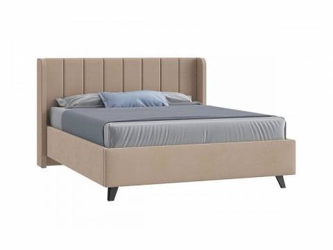 Кровать Виола с ПМ 1200х2000 мм микровелюр бежевый
