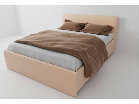 Кровать Зара основание ЩИТ 160 Бежевый велюр