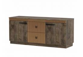 Тумба ТВ на цоколе Ольга 3 дуб коми