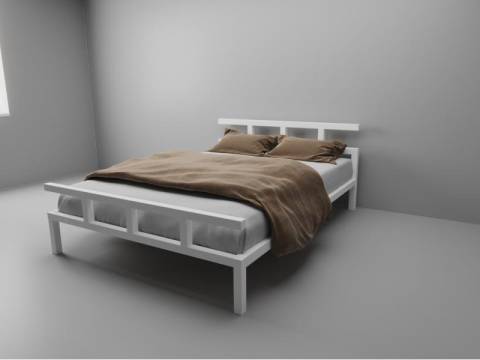 Кровать металлическая Лофт 900 белая