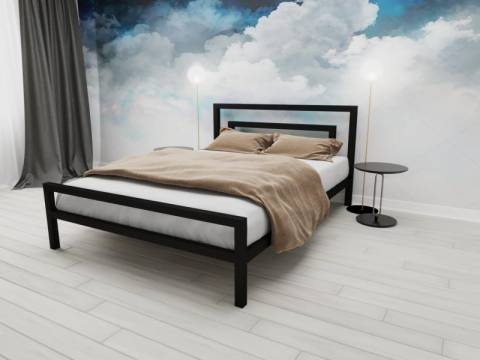 Кровать металлическая Куба 1200 черная