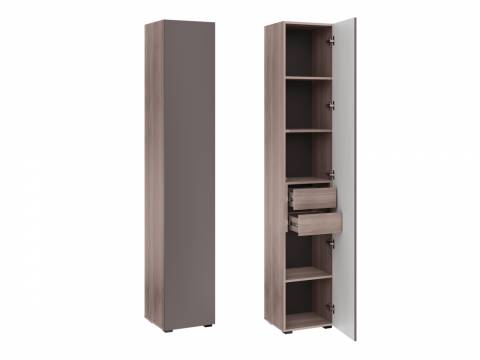 Шкаф-пенал 16.322.03 Роквуд Графит мягкая шагрень