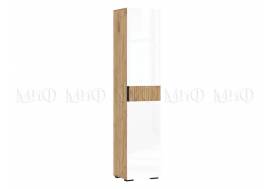 Пенал (400) Роджина Белый глянец/Дуб Крафт