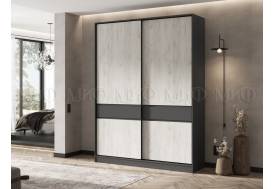 Шкаф-купе 1800 Роджина Графит/Дуб Крафт Белый