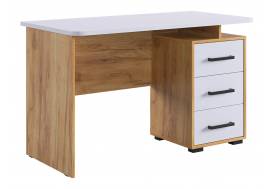 Стол компьютерный 1200 Лайт-2 дуб крафт золотой/белый