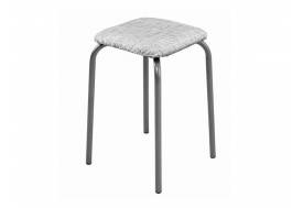 Табурет квадратный Эконом 18 С кожзам мрамор/серый