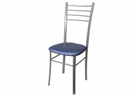 Стул Лайт ДХ-5 на серебряном каркасе обивка голубой