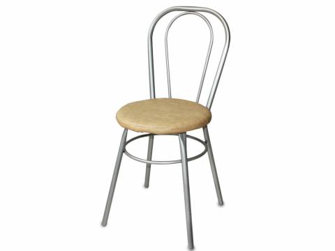 Стул №1 ДХ-8 без мягкой спинки обивка бежевый