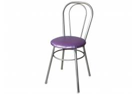 Стул №1 ДХ-8 без мягкой спинки обивка сиреневый
