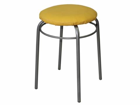 Табурет круглый с кольцом ДХ-11 обивка желтый