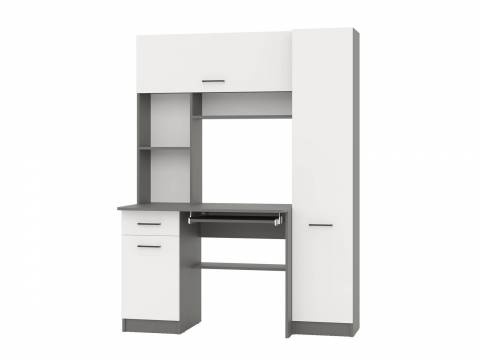 Стол рабочий Альфа 6-0603 Графит, Белый