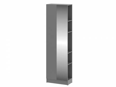 Пенал Энни пн1 Графит серый с зеркалом