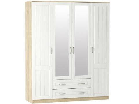 Шкаф 4-х створчатый Оливия с зеркалом