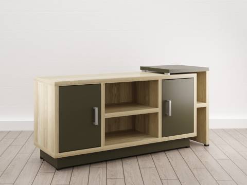 Тумба дизайн (Е-9) Eclectic eco Дуб рокпайл-Скала