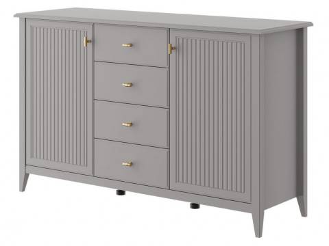 Комод 4 ящика 2 двери Никеа антрацит