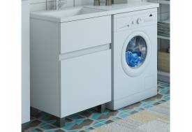 Тумба с раковиной Dallas Luxe 1400 напольная 2 ящика левая