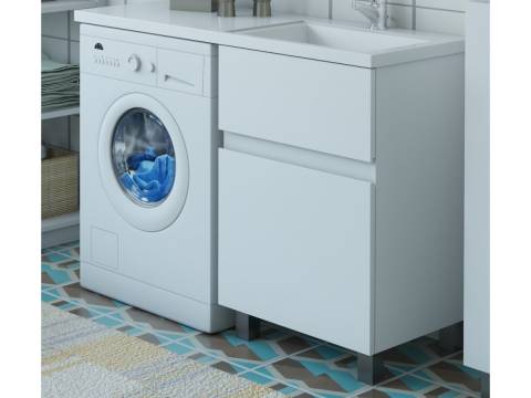 Тумба с раковиной Dallas Luxe 1050 напольная 2 ящика правая