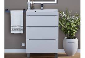 Тумба с раковиной Uperwood Tanos 3 ящика напольная 60 см белая