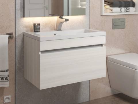 Тумба с раковиной Uperwood Eva Дуб Харбор белый 60 см