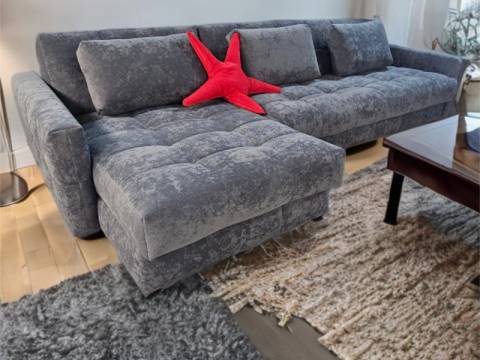 Диван угловой Престиж-19 Sensey steel grey