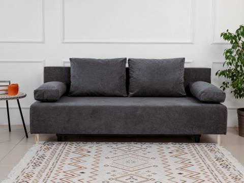 Диван Genry Велюр тёмно-серый