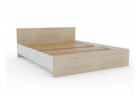 Кровать Монблан 160х200 см Белый Шагрень-Дуб сонома