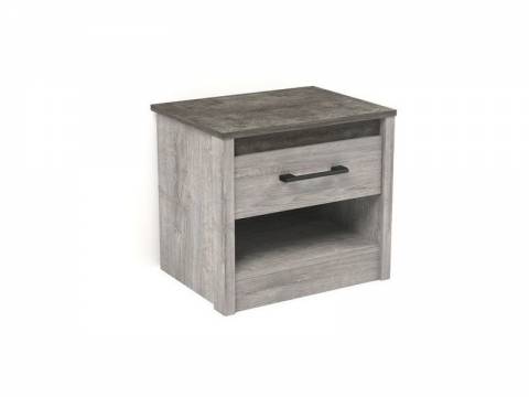 Тумба прикроватная NEW Денвер Риббек серый
