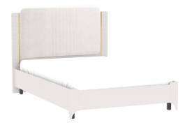 Кровать 1400 Сиде Белый (Велюр) без основания