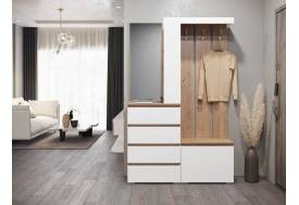 Прихожая Хелен ПР-01 фасад Белый шагрень