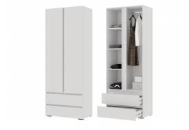 Шкаф Хелен 2-х створчатый ШК 01 Белый шагрень