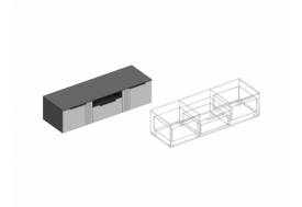 Тумба ТВ 1600 Вита тёмно серый лофт