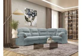 Угловой диван Квин 6 Newtone aqua blue без механизма правый