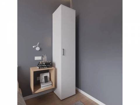 Шкаф со штангой и полками арт. 555 белый