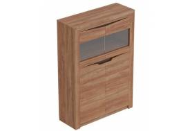 Шкаф 2-х дверный Соренто Дуб стирлинг/кофе структурный матовый