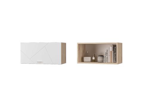 Шкаф настенный Скайлайн 600 с дверкой белый шагрень