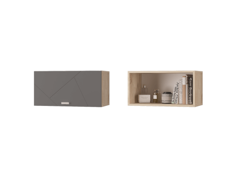 Шкаф настенный Скайлайн 600 с дверкой графит