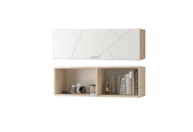 Шкаф настенный Скайлайн 900 с дверкой белый шагрень