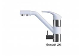 Смеситель для кухни Дуо Polygran Белый 26