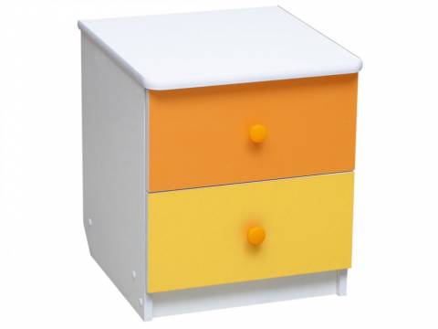 Тумба прикроватная Радуга оранжевый + желтый